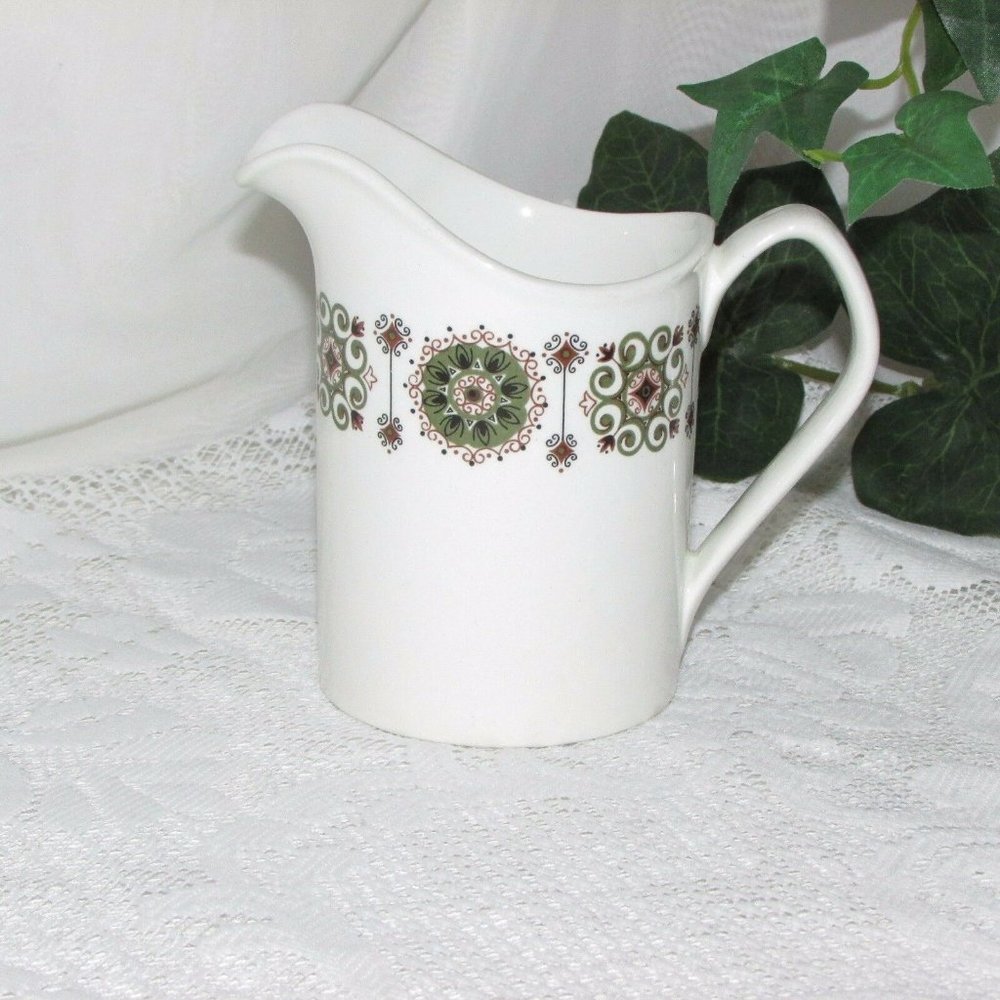 Vintage Creamer Johnson Bros. Malaga J.B. Ironstone England Milk Jug Retro Boho
